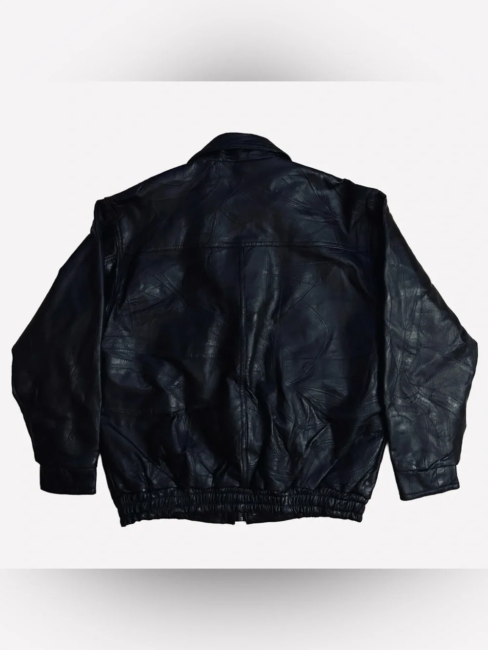 EUC Vintage Men’s Flight Path Leather Jacket Large Black Bomber/Biker